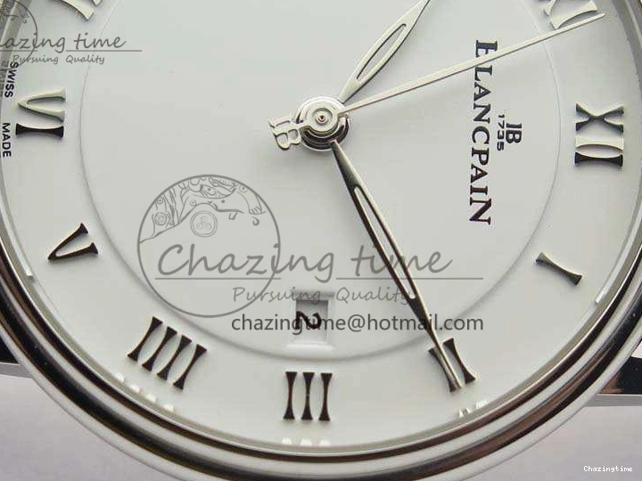 0519 Villeret 6651 SS ZF 1:1 Best Edition White Dial On Black Leather Strap A Practical 8098